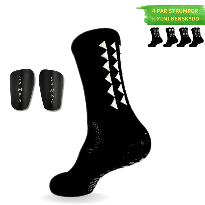 4-Pack Strumpor + Mini Benskydd